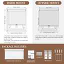 AOSKY Blackout Roller Shades Cordless Blinds for Windows, Free-Stop Shades with Valance, Thermal Insulated Fabric, UV Protection, Blinds for Home and Office (32.5" W x 72" H, Linen White)