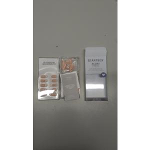 BTArtbox Press On Nails Short  Almond French Tip Press On Nails with Glue for Women, Soft Gel Glue On Nails in 16 Sizes  32 Stick On Nails Kit, White French