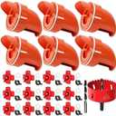 TAOGU Chicken Feeder No Waste Automatic Poultry Feeder Ports Chicken Feeders and Waterer Set Chicken Feeders Kit