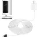 25ft/7.5m Weatherproof Charger Cable for Outdoor Cam Plus,Spotlight Cam Plus/Pro(Battery), with Power Adapter Continuously Charging Your Security Camera