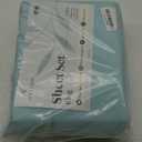 LuxClub 4 PC King Size Sheet Set Deep Pockets Wrinkle Free Cooling Sheets Machine Washable Hotel Bedding Silky Soft - Aqua King
