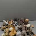 HyDren 10 Pcs Safari Stuffed Animals Plush Jungle Animal Toys for Girls Boys, Elephant Giraffe Lion Tiger Monkey Rhinoceros Zebra White Tiger Leopard Hippo for School Achievement Award