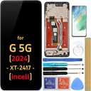 Screen Replacement LCD Display Touch Digitizer Assembly with Frame for Motorola Moto G 5G 2024 XT2417 XT2417-1 XT2417-6 XT2417D 6.6"