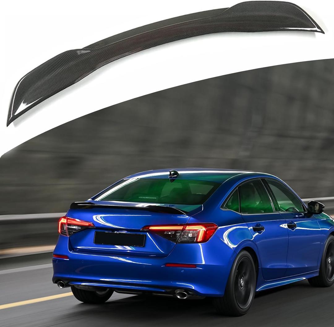 Rear Spoiler Compatible with 2022-2024 11th Gen Civic 4-Door Sedan Civic Sedan Spoiler Trunk Rear Spoiler Wing Lip for Civic Sedan Accessories