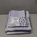 Boryard Twin Size Quilt Set, 2-Piece Lightweight Soft Full Size Quilt Patchwork Bedspread Coverlet Bedding Set with 1 Pillow Sham, Blue Plaid Print