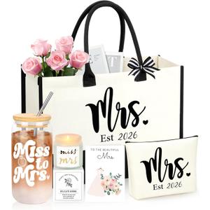 JoycuFF Bride Gifts for Bridal Shower 2026, Wedding Gifts for Bride to Be, Future Mrs, Engagement, Bachelorette Party Gift Set of 5