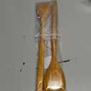 2 Pieces 16.5 Inch Wooden Mixing Spoon with Long Handle Non Stick Cookware Wooden Spoons for Stirring, Mixing, Boiling, Burlywood, 74 g