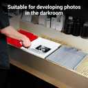 Grey 13x15 Darkroom Print Film Developing Photo Tray with Print Developing Tongs for Photography Enthusiasts, Large Photo Processing Tray Film Paper Developer Tray for 8x10 4x5 5x7 Negative Film