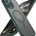 ImpactStrong Magnetic Guard for iPhone 16 Pro Case [Camera Control Button] [Camera Protection] [Military Grade Drop Tested] [Compatible with MagSafe] Slim Translucent Matte Phone Case - Dark Green