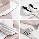 40 Piece Heavy Silverware Set for 8, 18/10 Stainless Steel Flatware, Cutlery Set Morror Polished, Dishwasher Safe for Home, Restaurant, Wedding, Party