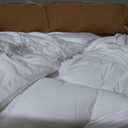 Fracho Cotton Mattress Topper King Size, Extra Thick Pillow Top Mattress Pad Cover with Breathable Pure Cotton Surface, Cooling Plush Bed Topper for Back Support, 8-21" Elastic Deep Pocket, White