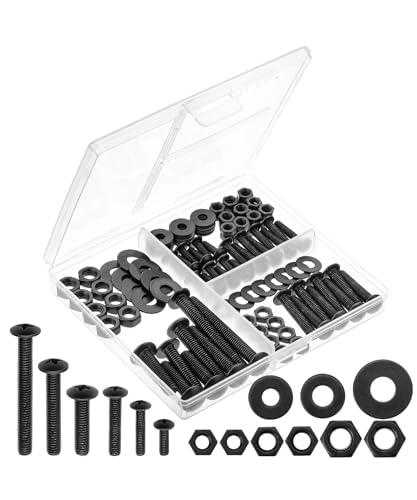 Mr. Pen- Bolts, Nuts, and Washer Assortment Kit, 113 Pcs, Black, Bolt and Nut Set