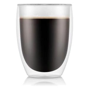 Bodum 12oz Pavina Double Wall Insulated Tumbler, High-Heat Borosilicate Glass, Set of 6, Clear - 2 intact, 2 shattered, 2 missing