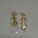 Khtumeware 4 Inches 2-Pack, Polished Brass Solid Brass Dutch Door Surface Slide Latches & Bolts, Decorative for Windows and Doors