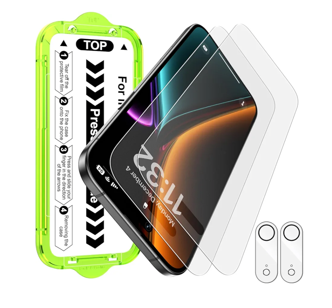 Esanik 2+2 Pack for iPhone Air Matte Glass Screen Protector Auto-alignment Anti-Glare & Anti-Fingerprint,Anti-Reflection,Bubble Free, Smooth as Silk, 9H Glass Screen Cover