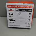 YAMATIC Pressure Washer Hose 50FT x 1/4", 3200 PSI Kink Resistant OEM-Quality Upgrade Power Washer Replacement/Extension with M22-14mm Brass Fittings for Ryobi, Troy Bilt, Greenworks, CRAFTSMAN