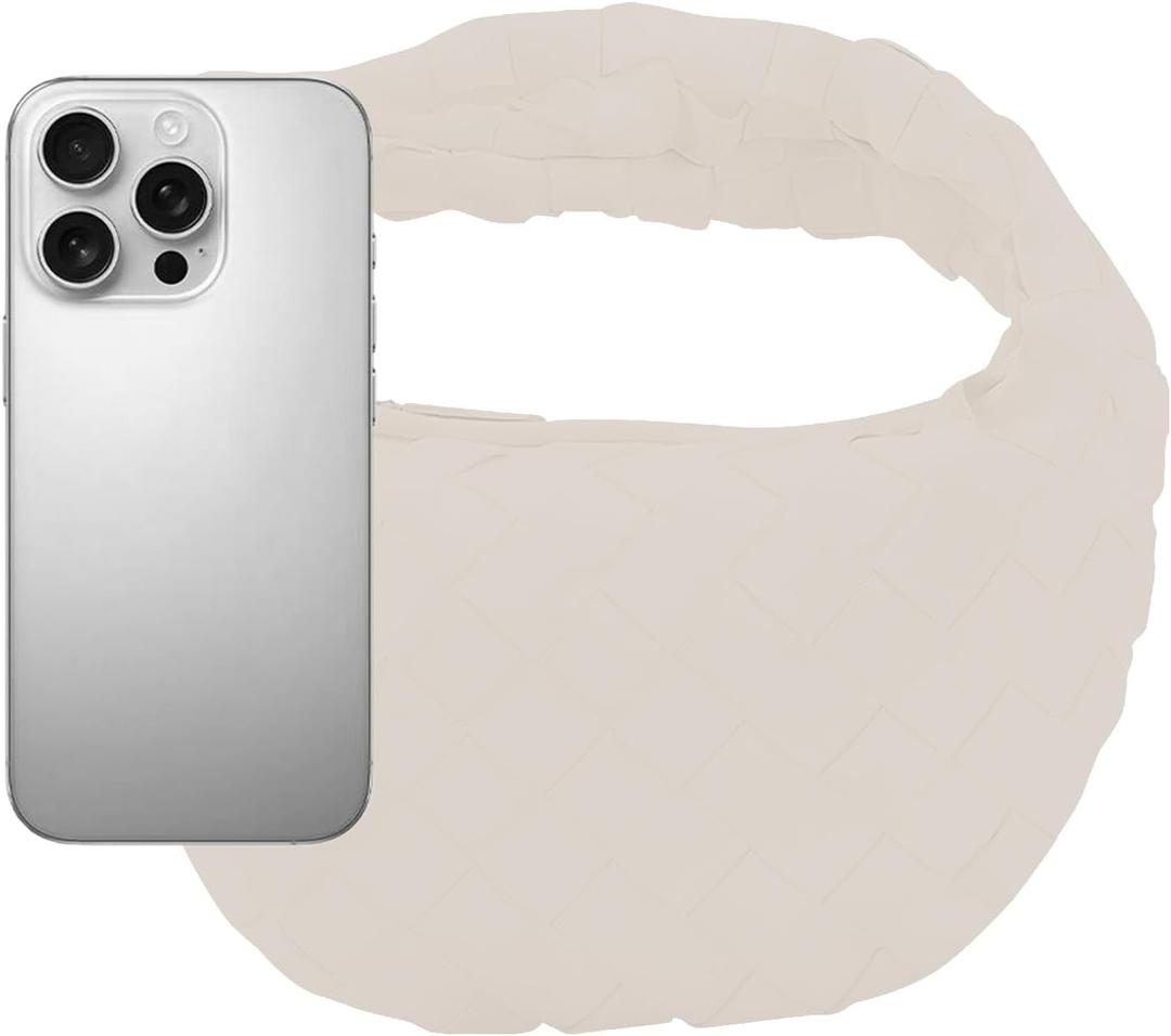 Small Knotted Hobo Bag for Women Fashion Dumpling Top Handle Handbag Soft PU Leather Purses 2025 White