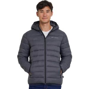 Spyder Packable Puffer Jacket Men with Hood, Lightweight Winter Jackets for Men (Large, Polar)