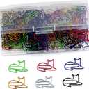 100 Pcs Cat Paper Clips Assorted Colors Animal Shaped Memo Clips Bookmark for Kids, Students, Teachers Cute Metal Paper Clips for Home, School, Office, The Storage Box Included
