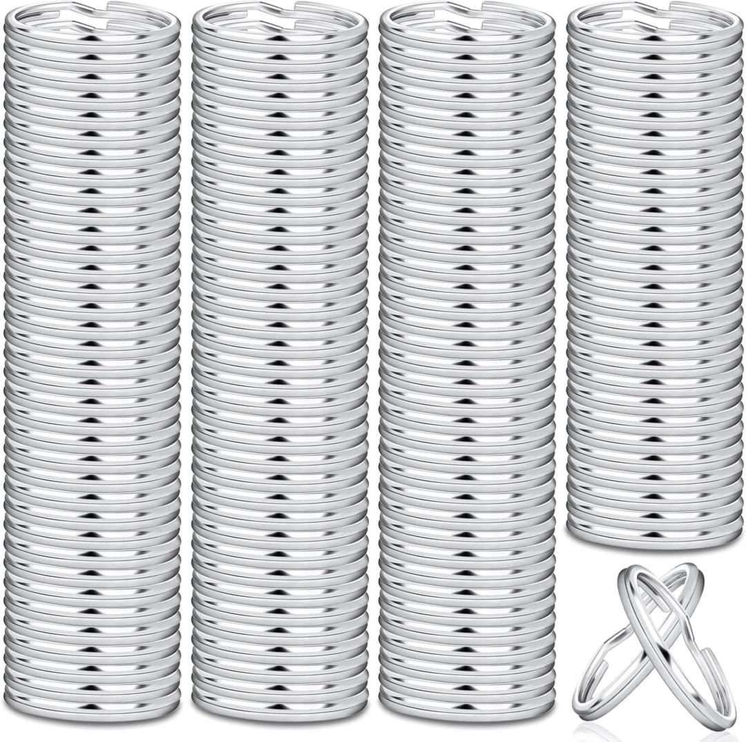 Paxcoo 100 Pack Keyrings, Split Key Rings Bulk for Keychain and Crafts (1 Inch)