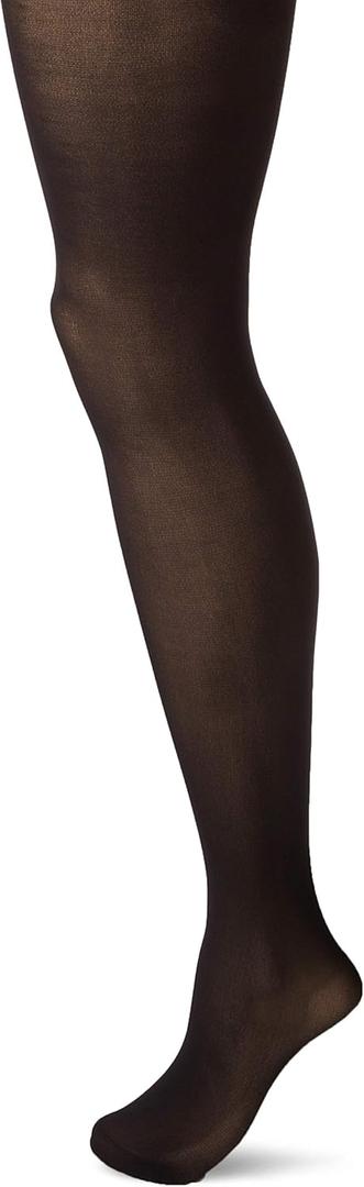 HUE Women's Opaque Tights With Control Top 2 Pack (3, Black)