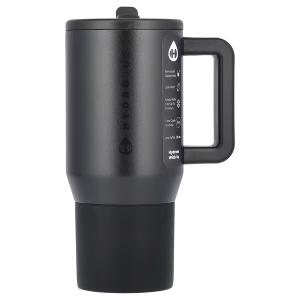 HydroJug Sport - Stainless Steel Tumbler with Straw, Vacuum Insulated, 40oz Leakproof Water Bottle, Ergonomic Design, Reusable, Dishwasher Safe, Rubber Base, Durable for Gym or Outdoors, Black Leopard