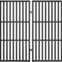 QuliMetal PorcelainEnameled CastIron Grill Grates for Weber Genesis 300 Series, Grill Parts for Weber Genesis E310 S310 E320 S320 E330 S330 EP310 EP320 EP330 Grills, 19.5" Grates Replace 7524 7528