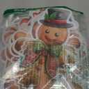 12 Pcs Gingerbread Christmas Stickers Set, Holiday Cookie Decals Featuring Gingerbread Men, Women, Stars, Trees, Candy Canes, Festive Stickers for Laptop, Bottle, Notebook, Wrapping, Crafts 2 Inches