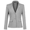 YYNUDA Women's Casual Long Sleeve Two Button Suit Jacket Work Office Blazer Jacket Grey XS