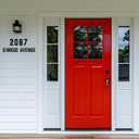 3 x 4 Inch Black Aluminum Letters, Floating House Address Numbers for Outside, Modern Metal Door Numbers Letters, Metal House Address Letter and Number for Home Office Apartment (4)