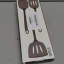 Coukre 3 Pack Silicone Spatula Set, High Heat Resistant, BPA-Free, Fish Spatula, Solid & Slotted Turner for Non-Stick Pans, Flipping Eggs, Pancakes, Fish, Burgers (3, PureBlack)