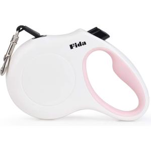 Fida Retractable Dog Leash, 16 ft Dog Walking Leash for Small Dogs up to 26lbs, Tangle Free, White
