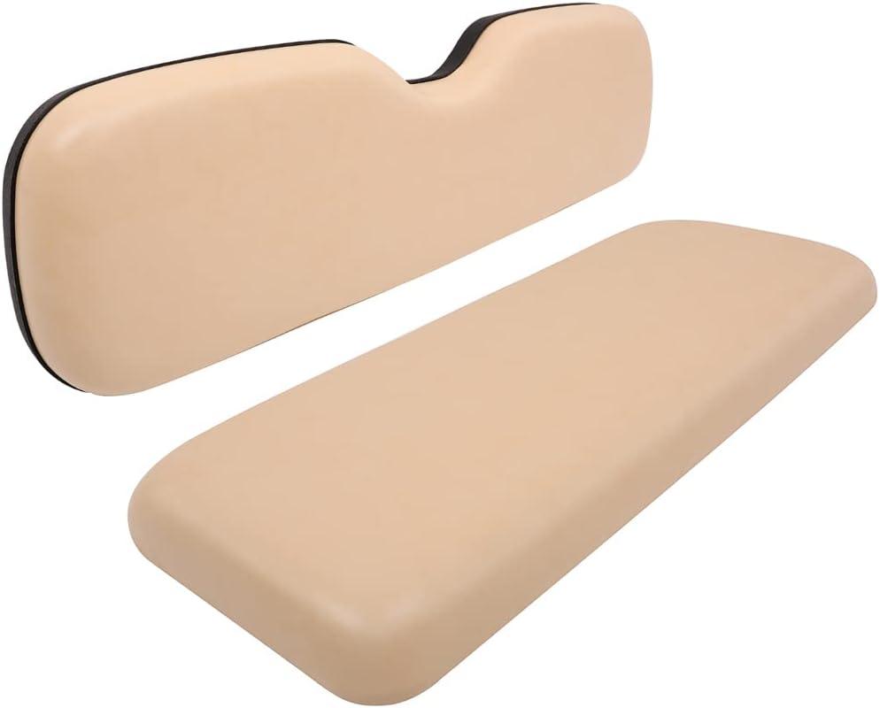 Universal Rear Replacement Cushions for Golf Cart Rear Seat, Golf Cart Cushion Back Seat for EZGO TXT RXV ST for ST Sport for Valor Models for Club Car, Dedicated for Flip Rear Seats, Wheat
