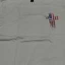 American USA Flag Christian Cross T-Shirt Silver Gray Large