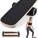 Balance Board for Adults, Surf Trainer with Wooden Roller, 24 X 24 X 3 Inches