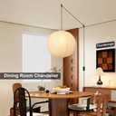 23.6in Paper Lanterns Plug in Hanging Lamp Off-White 19.7FT Cord