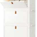 Closet Organizers and Storage 93Qt 3 Pack Closet Organizer Boxes for Clothes Stackable Storage Bins Foldable Storage Drawer for Clothes Milky