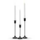 Candle Holder 3 PCS Candlestick Holders, Black Taper Candle Stick Holder, Modern Decorative Centerpiece, Christmas Decor, Gift for Home Fireplace Housewarming Candelabra Dcor