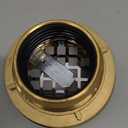 Westbrass D206B-26 2" No-Caulk Brass Compression Shower Drain with 4-1/4" Round Grid Cover, 1-Pack, Polished Chrome