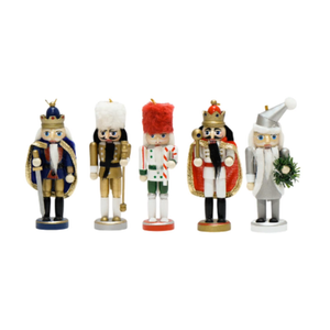 5 Pieces Nutcracker Puppet Statues Xmas Hanging Pendants Gift Crafts Toys Christmas Decorations Hanging Decor for Living Room