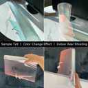Chameleon Charming Red Windshield Tint 89.3% VLT Car Front Window Tint Colorful Red Color Change Effect Car Window Solar Protection Film, 39.37" x 118.11"