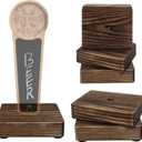6 Pack Beer Tap Handle Display Stand, Wooden Tap Handle Holder for Bar, Home Brewing, Wedding, Restaurant Countertop Decor