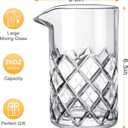 LIGHTEN LIFE Cocktail Mixing Glass, 20 oz Crystal Mixing Glass Beaker, Old Fashioned Bar Stirring Glass - Extra Thick Weighted Base Ultra for Martini, Manhattan