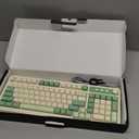 AULA S99 Gaming Keyboard, Wireless Computer Keyboards, Tri-Mode Bluetooth/2.4GHz/USB-C Custom Creamy Keyboard with Number Pad, RGB Backlit Media Knob Cute Programmable Keyboard for PC Gamer - Green