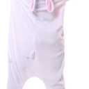 RANRNAR Adult Onesie Pajamas,Halloween Animal Costume,Cosplay Christmas Sleepwear Jumpsuit onesie for women (White, S)