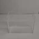 Clear File Box Hanging File Folder Organizer, Letter Size Portable Acrylic File Organizer Box with Handle, Filing Holder for Desk Home Office - 1 Pack