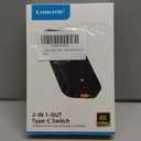 Lemorele USB C KVM Switch, 2 Computer Sharing 4K@60Hz HDMI Monitor, 100W PD Fast Charging, 3×USBA 2.0 + 1×USBC 2.0 Data Ports, 3.5mm Audio for Windows/Mac/Linux