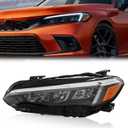TODO Full LED Headlights Assembly for Honda Civic 2022 2023 Sport,Car Headlight Replacement 33150-T20-A22 Left Driver Side