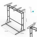 YBING Freestanding Bike Rack Garage - 4 Bikes Vertical Bike Storage Stand