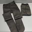 EXQUISLIFE Fleece Lined Tights Sheer Women - Fake Translucent Warm Pantyhose Leggings Sheer Thick Tights, for Winter (Medium, Black+black)